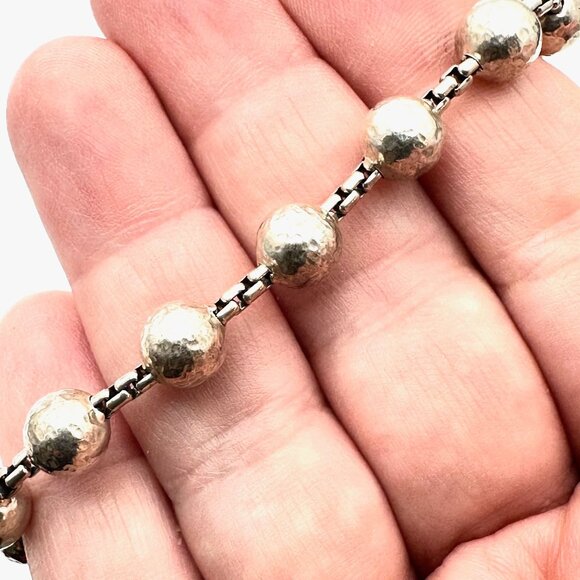 John Hardy JAI Sterling Silver Bead Bracelet 8 Inch 15 Grams - Picture 3 of 3
